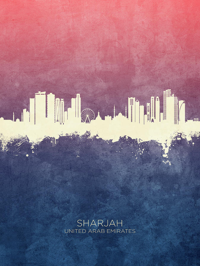 Sharjah Skyline #26 Digital Art by Michael Tompsett