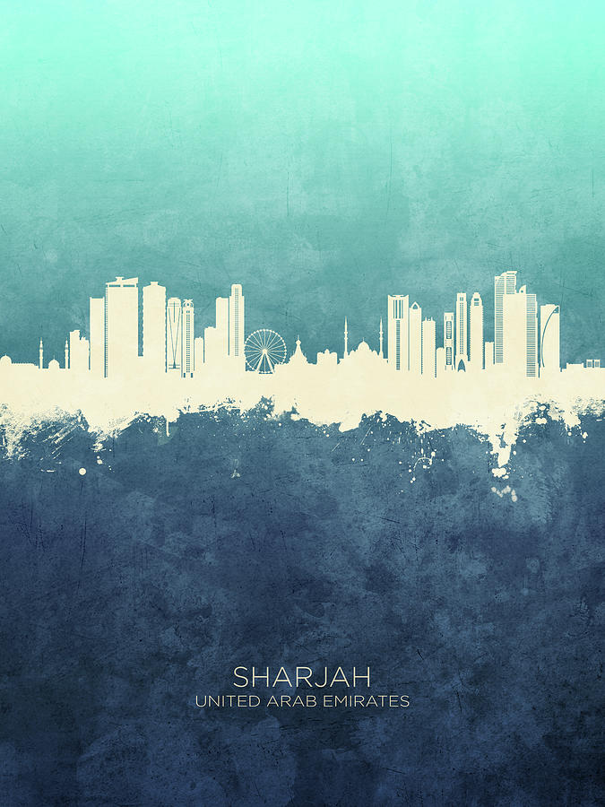 Sharjah Skyline #27 Digital Art by Michael Tompsett