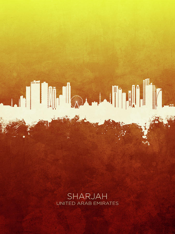 Sharjah Skyline #29 Digital Art by Michael Tompsett