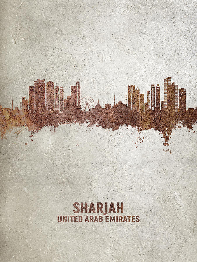 Sharjah Skyline #30 Digital Art by Michael Tompsett