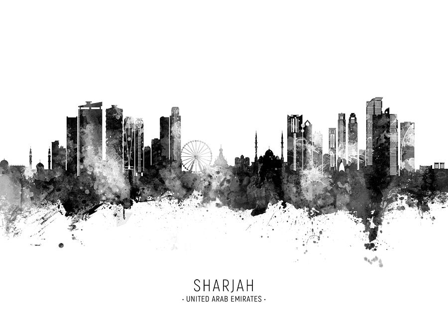 Sharjah Skyline #93 Digital Art by Michael Tompsett