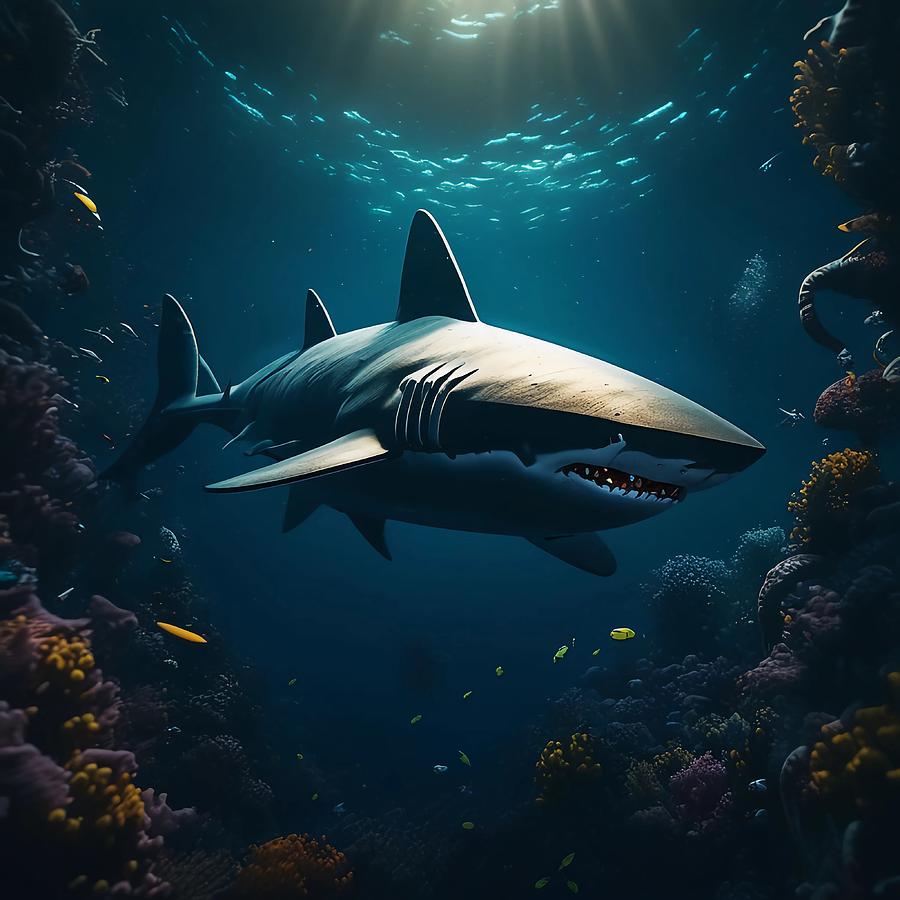 SHARK ai Digital Art by Dreamz - - Fine Art America