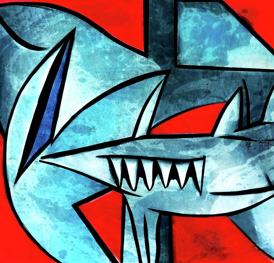Shark Attack Digital Art by Ally White