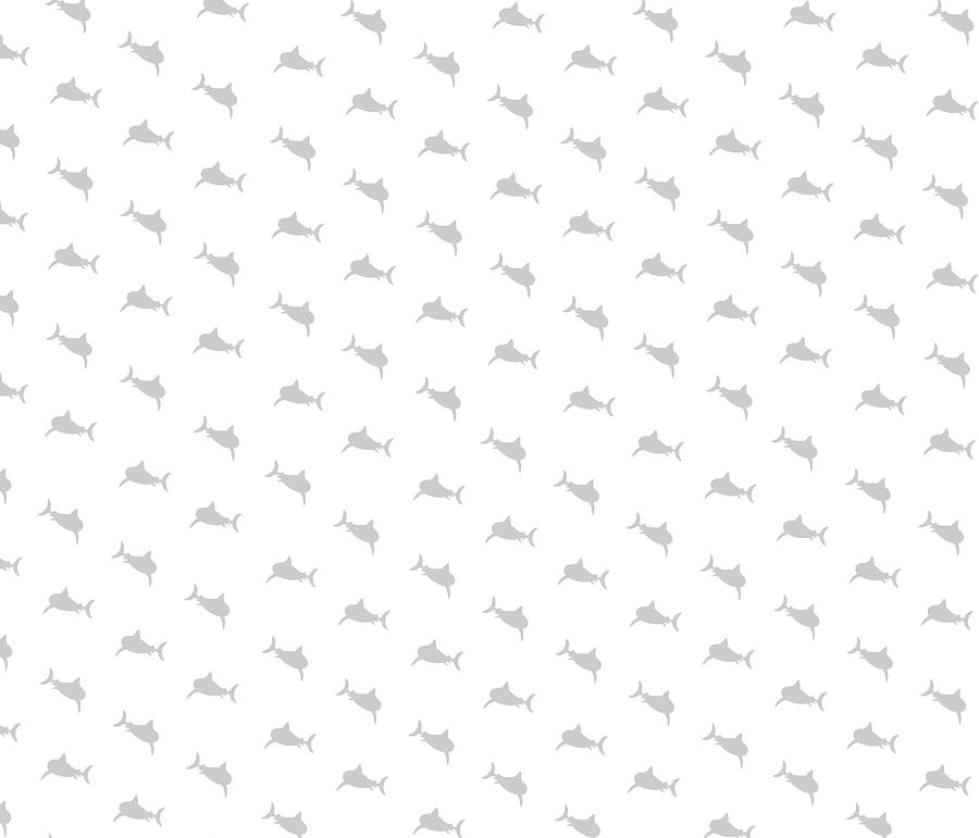 Shark Attack Grey Pattern Poster Painting by Stevens Smith | Pixels