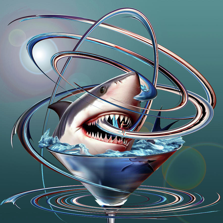 Shark Bite Martini Digital Art