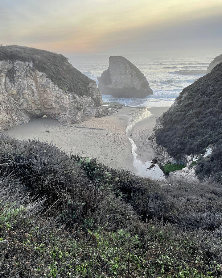 Shark Fin Cove at Dusk Photograph by Christina Ford