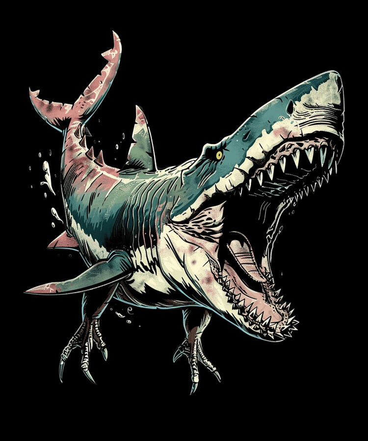 Sharks Digital Art - Shark Fossil Discoveries by Lotus-Leafal