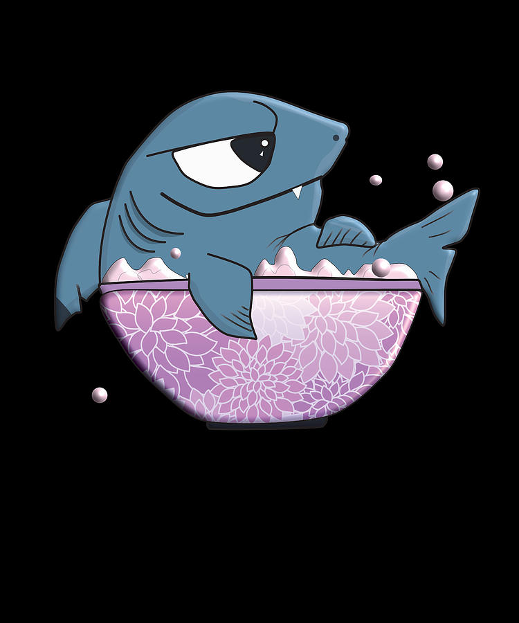 Shark In The Bathtub Is Chilling Out Digital Art By Sven Bachstroem