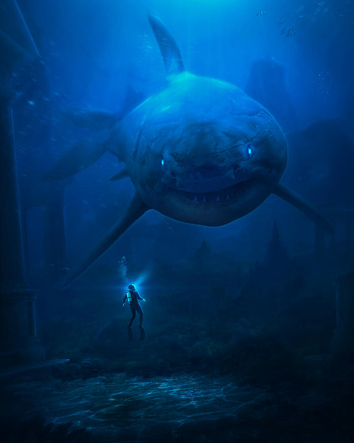 Shark King Digital Art by Vandervisuals - Fine Art America