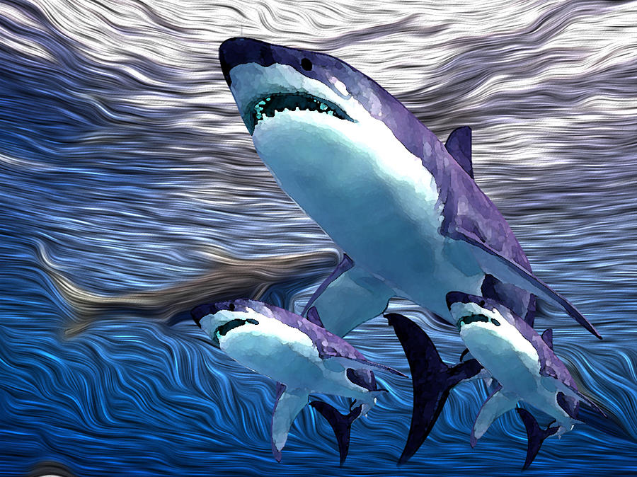 Shark Tank 5 Digital Art by Aldane Wynter