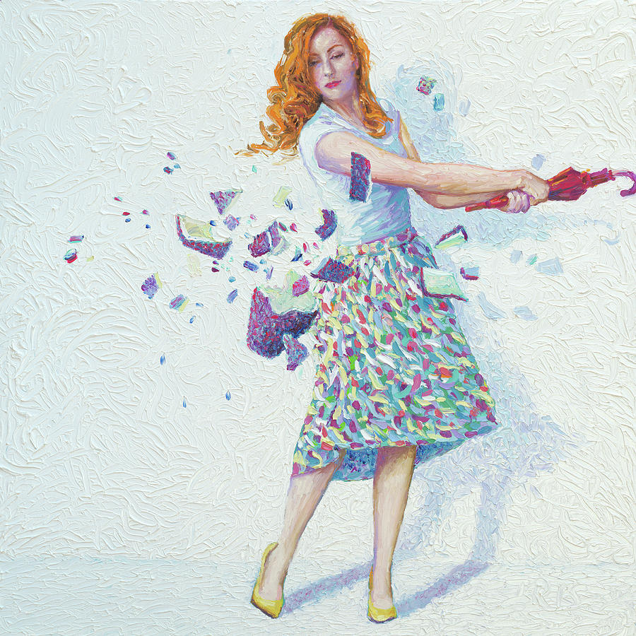 Umbrella Painting - Shattered by Iris Scott