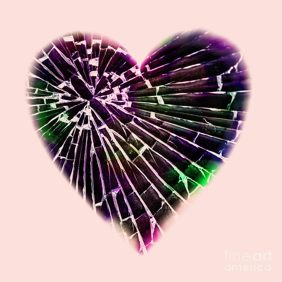 shattered glass heart