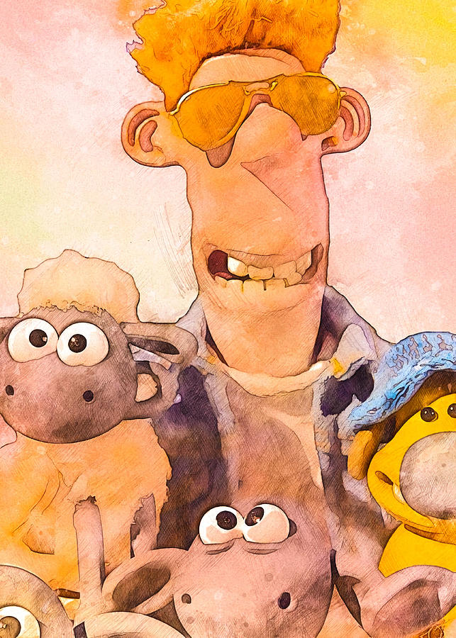 Shaun The Sheep Poster Painting by Alan Miller - Fine Art America