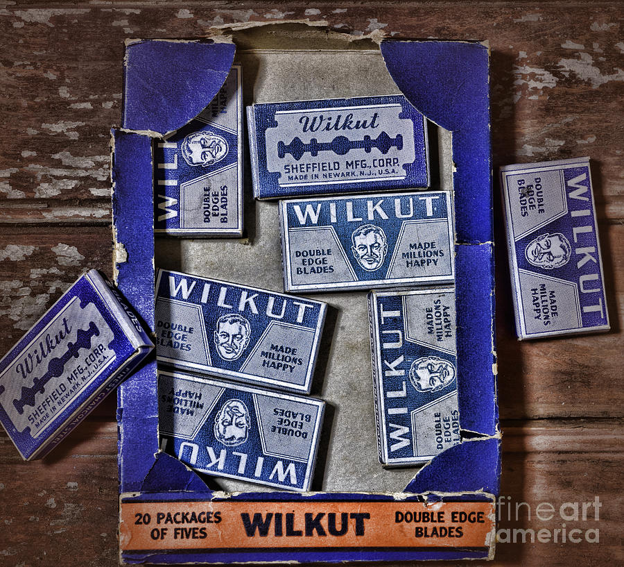 Vintage Photograph - Shaving Vintage Wilkut Double Edge Safety Razor Blades by Paul Ward
