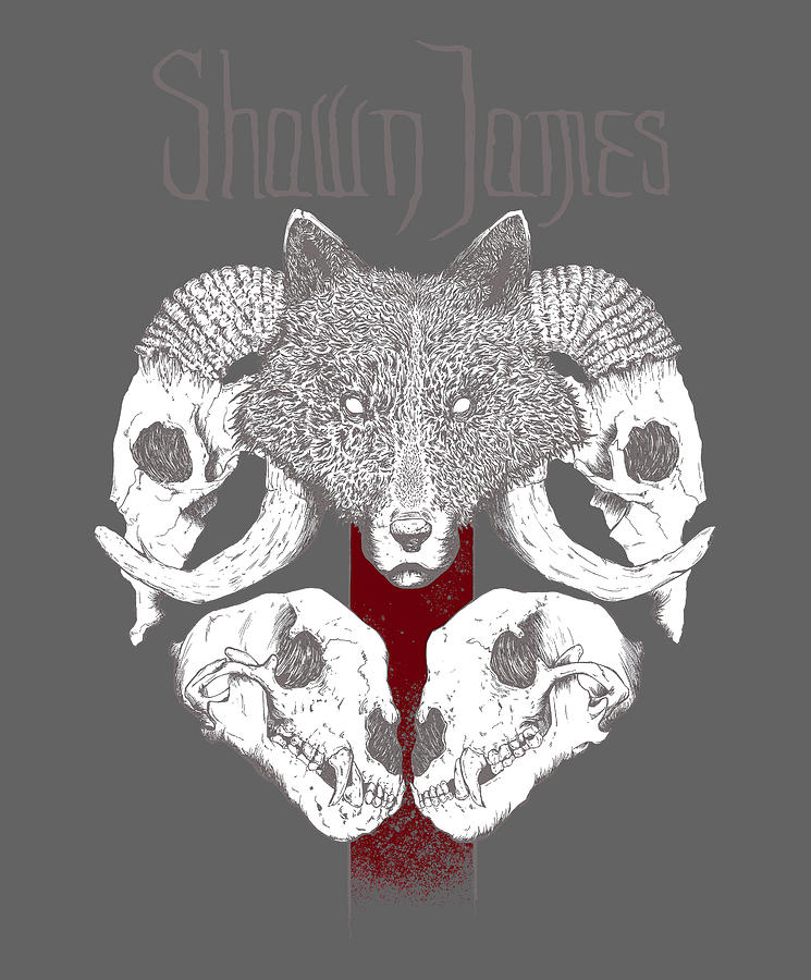 Shawn James Wolf Skull Digital Art by Ivonne Lousteau - Fine Art America