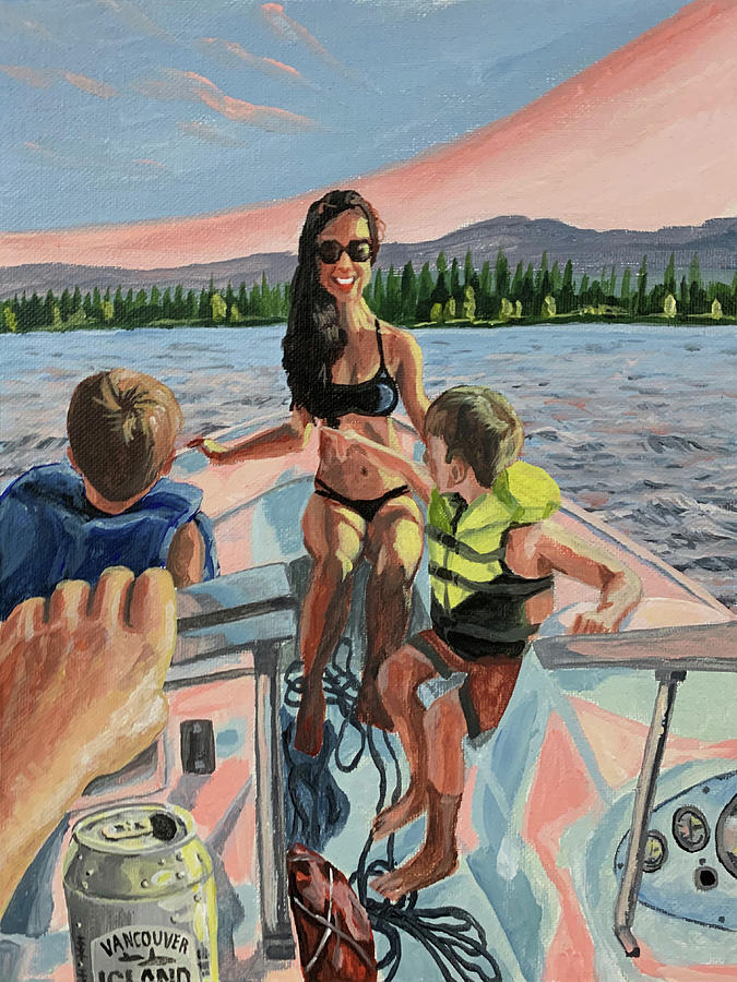 Shawnigan Lake Painting by Scott Dewis