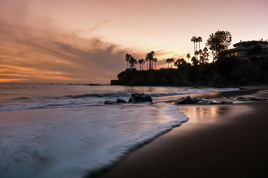 Ocean Photograph - Laguna Beach Shaws Sunset by Seascaping Photography Ocean Photograph - Laguna Beach Shaws Sunset by Seascaping Photography