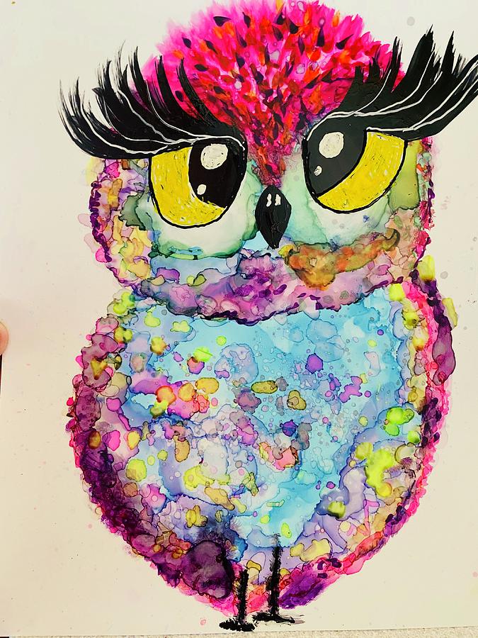 Owl Mixed Media - Shays owl by Shay Livenspargar