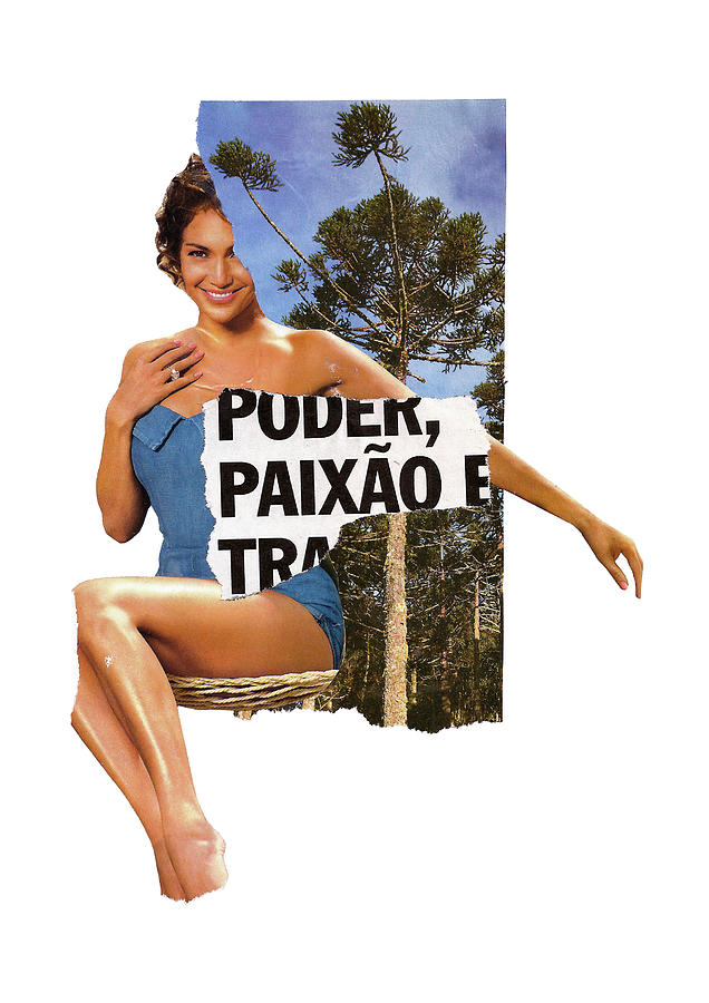 Collage Mixed Media - She didnt work by Tchago Martins Collage Mixed Media - She didnt work by Tchago Martins