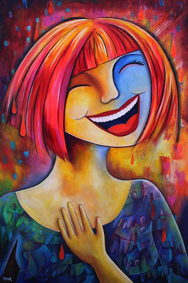 Jesus Christ Painting - She Laughs Without Fear by Jennifer Main Jesus Christ Painting - She Laughs Without Fear by Jennifer Main