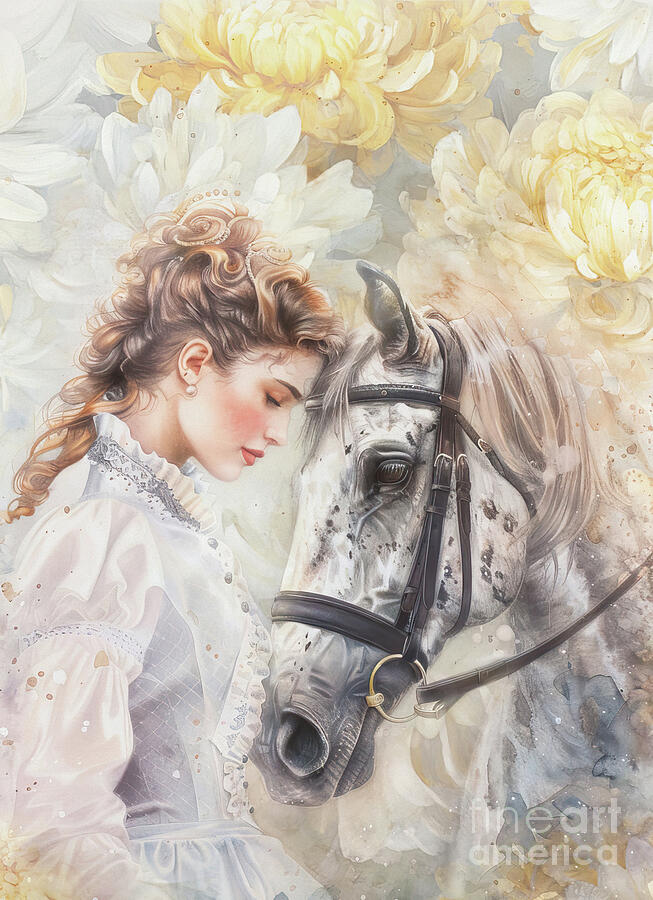 She Loves Her Horse Painting by Tina LeCour She Loves Her Horse Painting by Tina LeCour