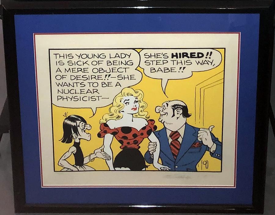 Al Capp Mixed Media - She Wants To Be A Nuclear Physicist by Al Capp