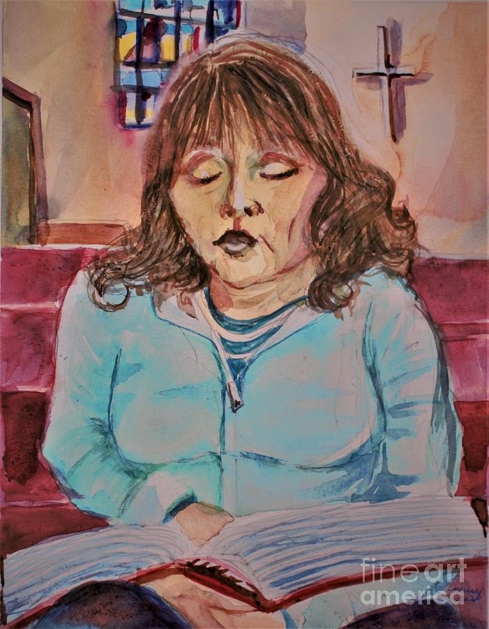 She Whistles to Hymn Painting by Mindy Newman