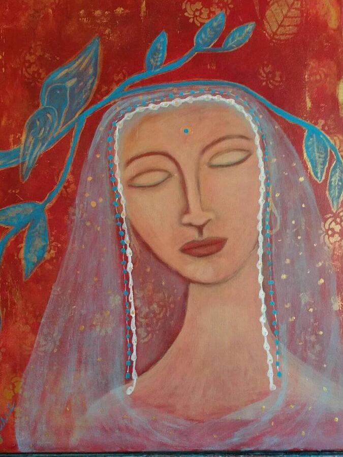 Divine Feminine Painting - She Who Is Patient by Marie Deforge