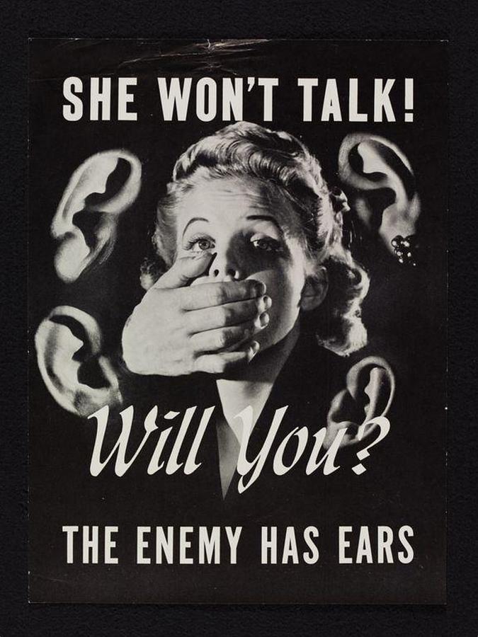 She Wont Talk. Will You? Painting by Patriot Posters She Wont Talk. Will You? Painting by Patriot Posters