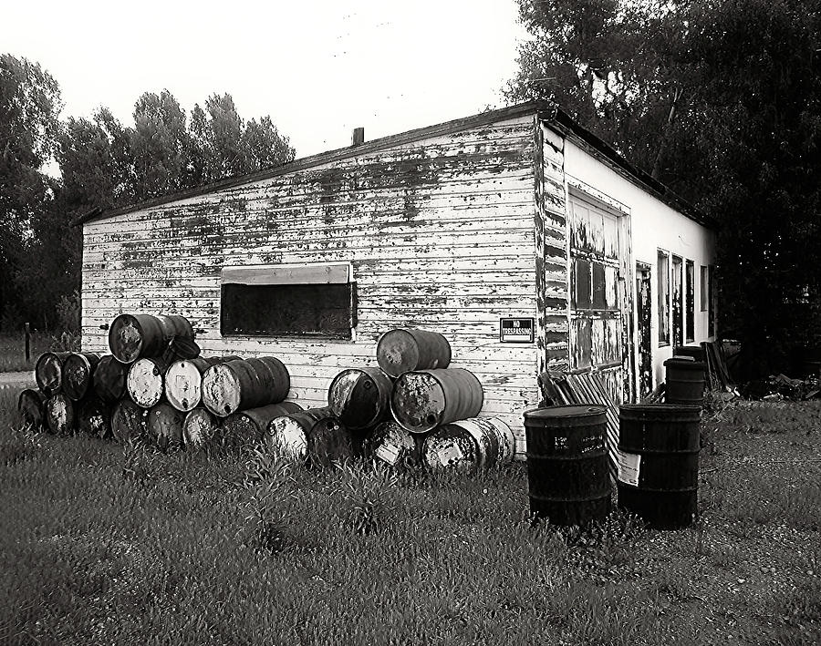 Shed and barrels Photograph by Cathy Anderson