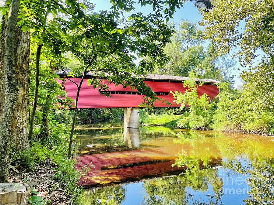 Sheeder Hall Covered Bridge at French Creek Photograph by Paul Chandler