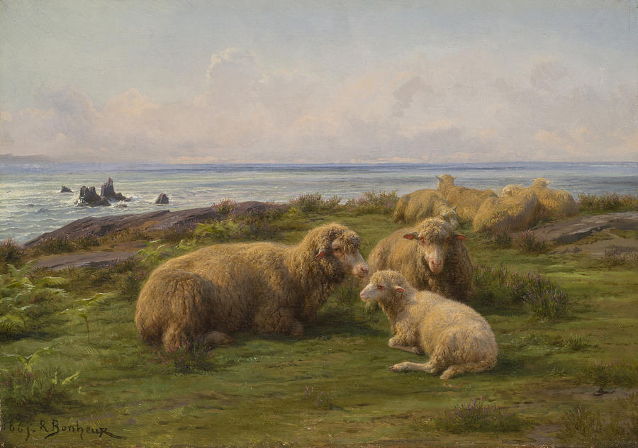 Sheep by the Sea, 1865 Painting by Rosa Bonheur
