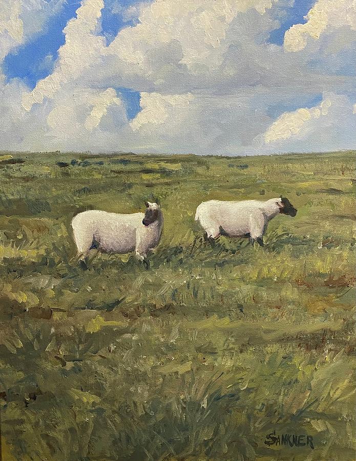 Sheep Hill Painting by Robert Sankner