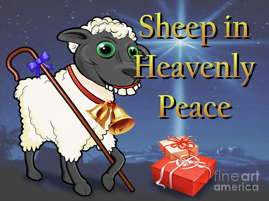 Sheep In Heavenly Peace Digital Art