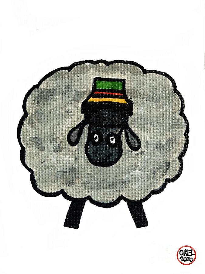 Sheep Painting by Oriel Ceballos
