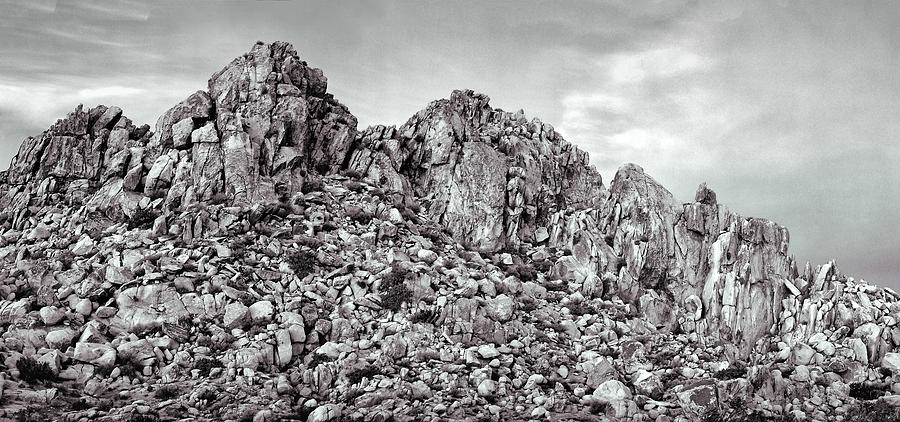 Sheep Pass Highlands - Pano View - B and W Photograph by Paul Breitkreuz
