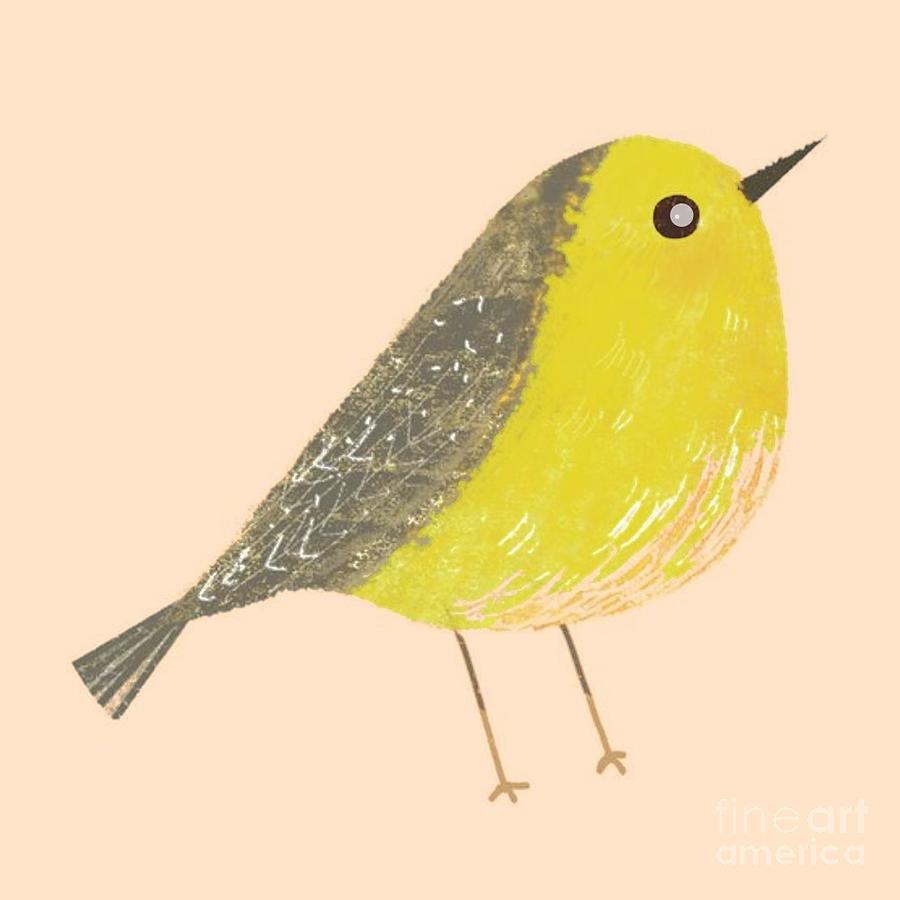 Yellow bird  Painting by Vesna Antic
