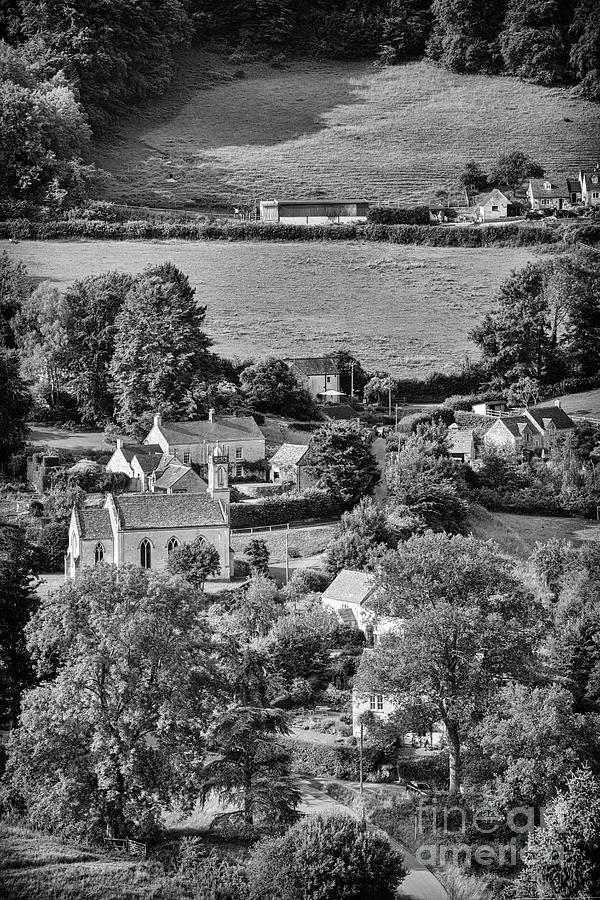 Sheepscombe in the Cotswolds Monochrome Photograph by Tim Gainey