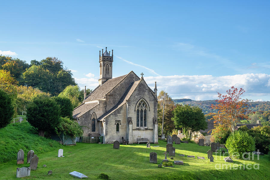 Sheepscombe Village Church in Autumn Photograph by Tim Gainey