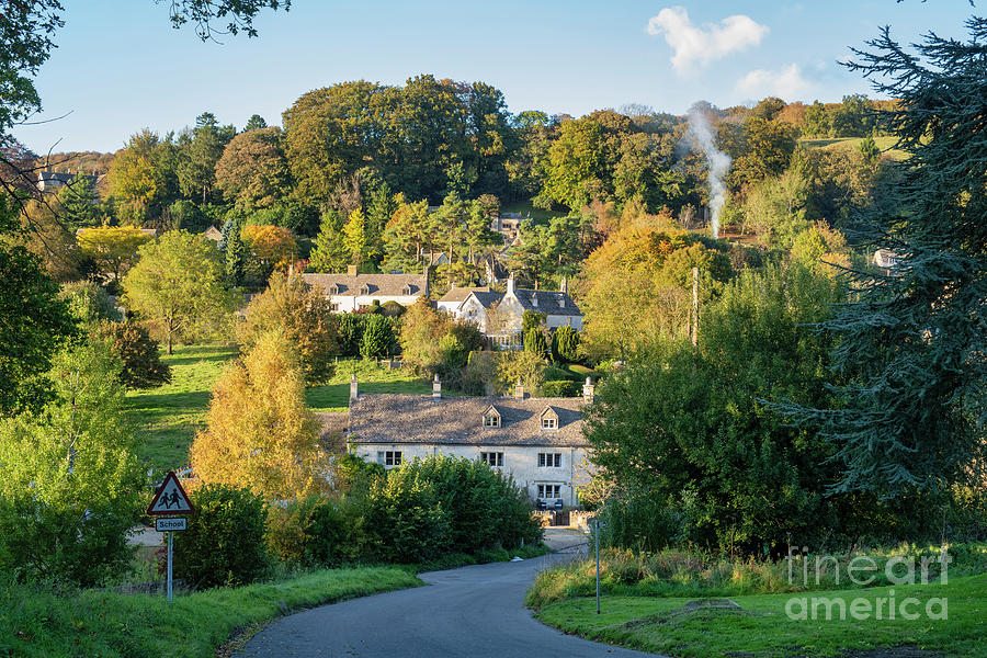 Sheepscombe Village in the Autumn at Sunset Photograph by Tim Gainey