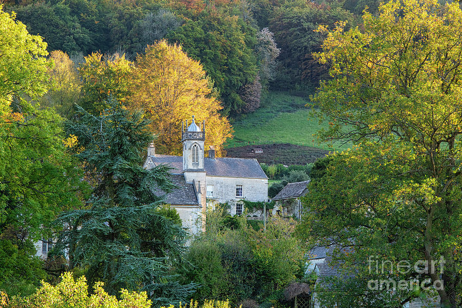 Sheepscombe Village in the Autumn Light Photograph by Tim Gainey