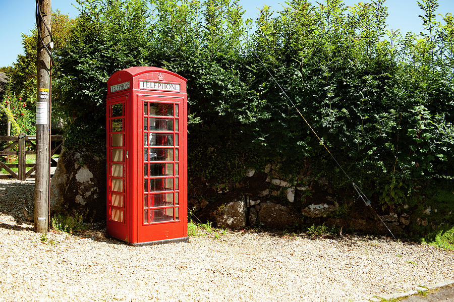 Sheepstor Red Telephone Box Dartmoor Photograph by Helen Jackson