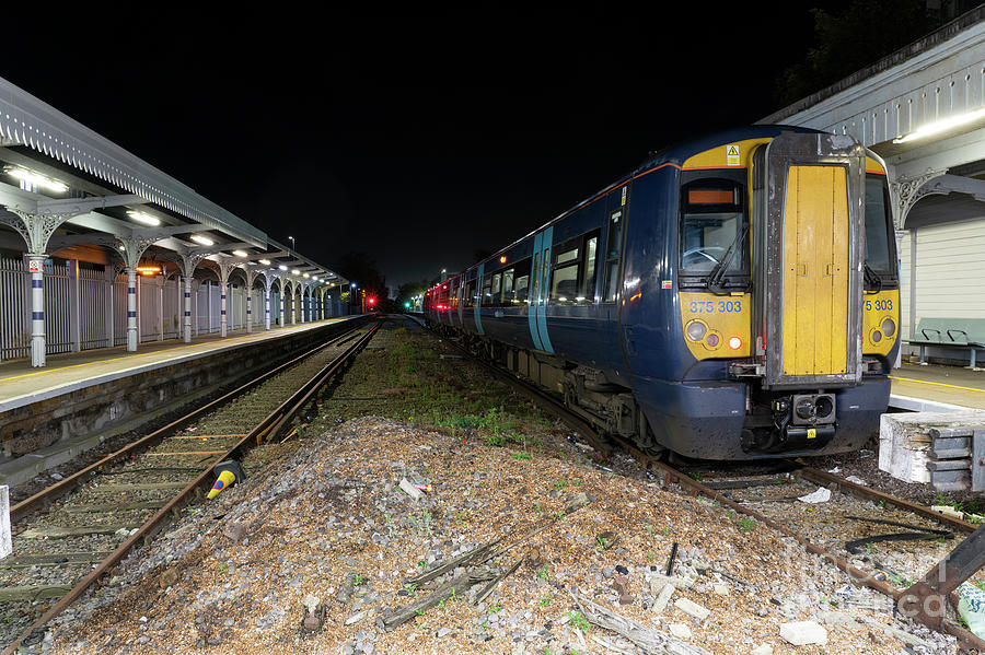 Sheerness Station by night Photograph by Rob Hawkins - Fine Art America