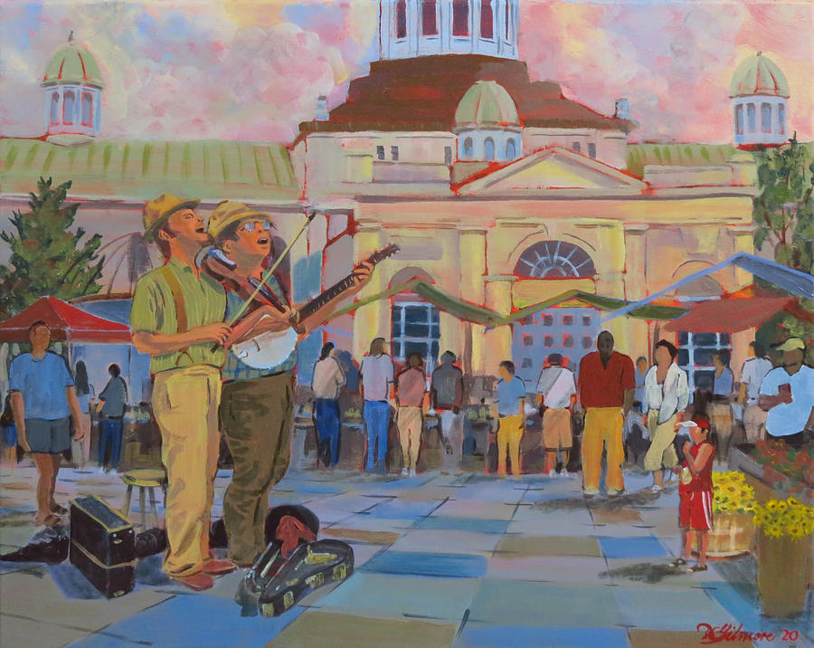 Sheesham and Lotus at City Hall Painting by David Gilmore