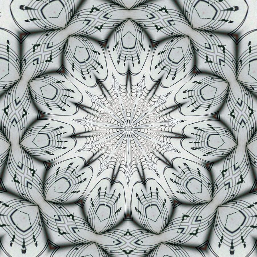 Sheet Music Abstract Mandala Kaleidoscope Digital Art by Taiche Acrylic Art
