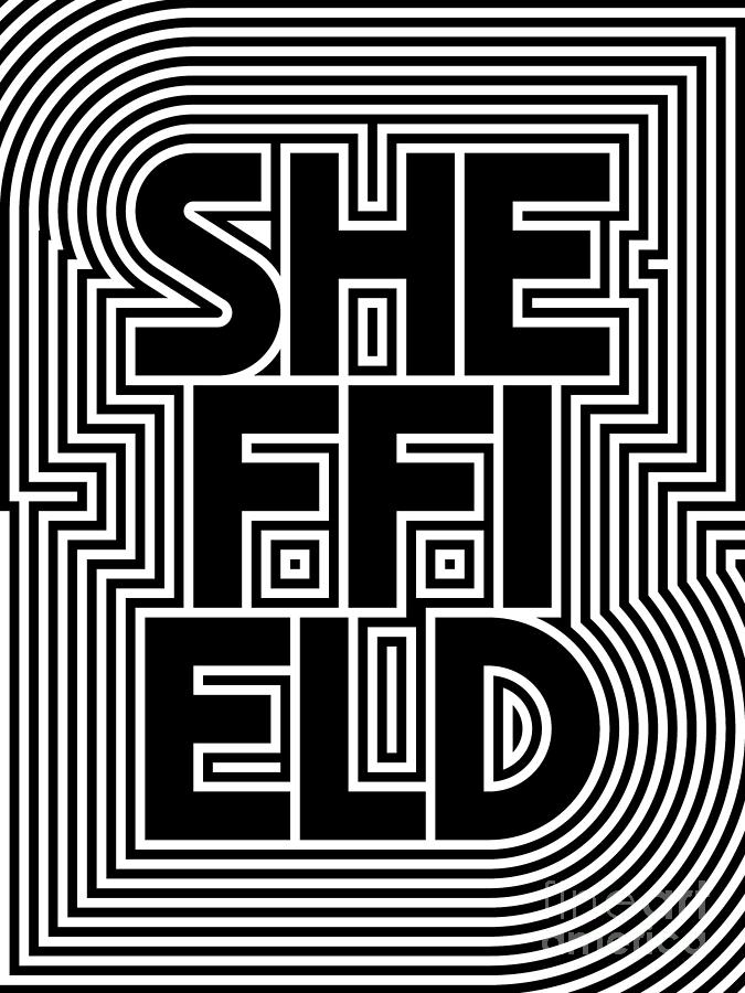 Sheffield City Text Pattern England Digital Art by Organic Synthesis Sheffield City Text Pattern England Digital Art by Organic Synthesis
