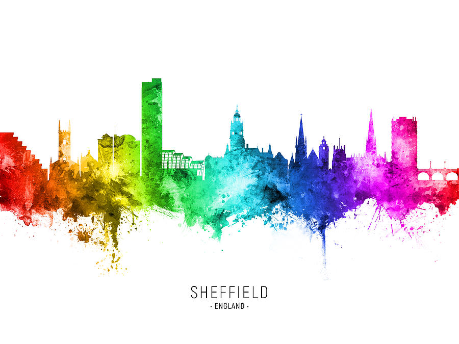 Sheffield England Skyline #41b Digital Art by Michael Tompsett