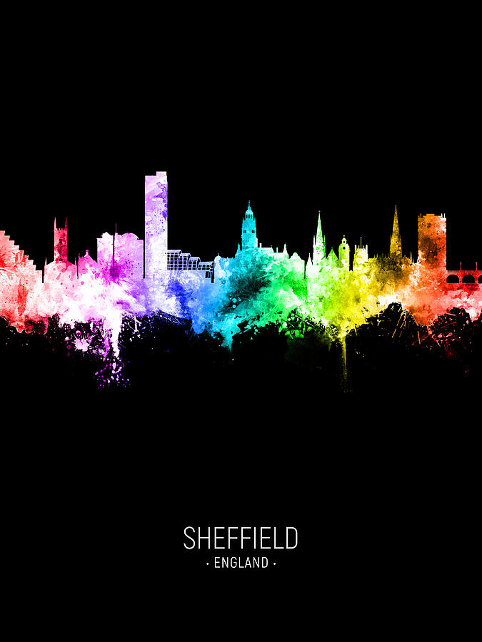 Sheffield England Skyline #50b Digital Art by Michael Tompsett