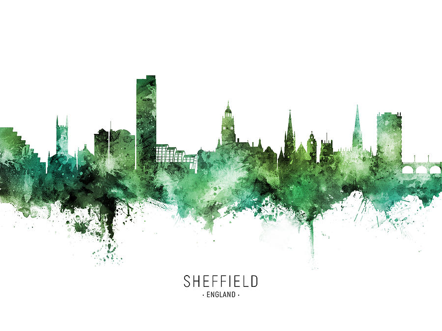 Sheffield England Skyline #61b Digital Art by Michael Tompsett