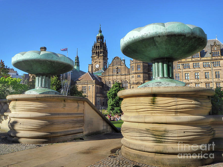 Sheffield Town Hall and Peace Gardens Photograph by Alison Chambers